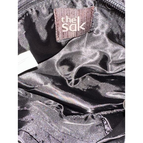 The Sak Crochet Mini Handbag Shoulder Purse Black Vintage Retro Granny Boho EUC - Picture 5 of 7